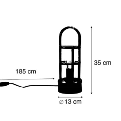 Art Deco tafellamp brons 35 cm - Kevie