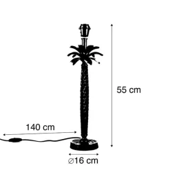 Art Deco tafellamp brons met zwart zonder kap - Areka