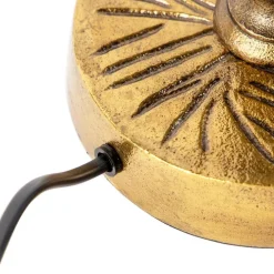 Art Deco tafellamp brons met zwart zonder kap - Areka