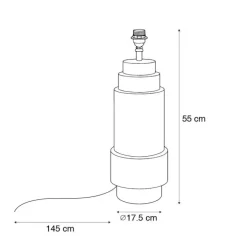 Art Deco tafellamp brons zonder kap - Bruut