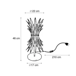 Art Deco tafellamp goud - Wesley