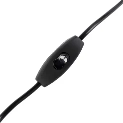 Art deco tafellamp goud en katoenen kap zwart 45 cm - Diverso