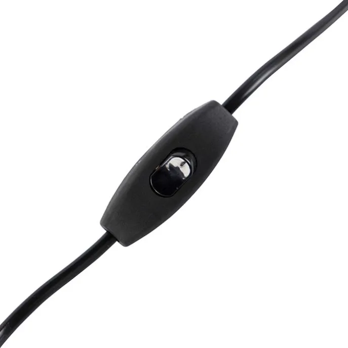 Art deco tafellamp goud en katoenen kap zwart 45 cm - Diverso