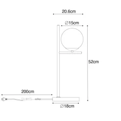 Art Deco tafellamp goud en opaal glas - Flore