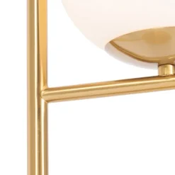 Art Deco tafellamp goud en opaal glas - Flore
