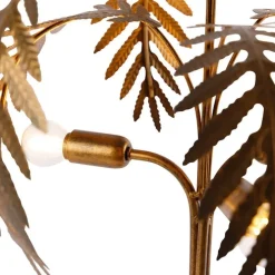 Art Deco tafellamp goud 3-lichts - Botanica