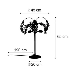 Art Deco tafellamp goud 3-lichts - Botanica