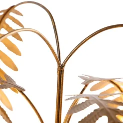 Art Deco tafellamp goud 3-lichts - Botanica