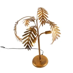 Art Deco tafellamp goud 3-lichts - Botanica