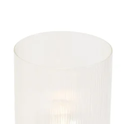 Art Deco tafellamp goud met glas 2-lichts - Laura