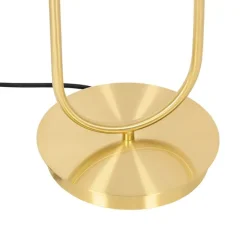 Art Deco tafellamp goud met glas 2-lichts - Laura