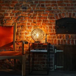 Art deco tafellamp goud met zwart - Maro