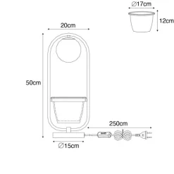 Art deco tafellamp goud met wit glas - Isabella