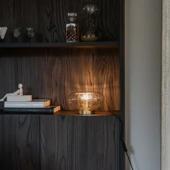 Art Deco tafellamp goud met glas - Ayesha