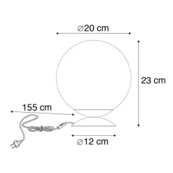 Art deco tafellamp messing met blauw glas - Pallon