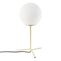 Art deco tafellamp messing met opaal glas 45,5 cm - Pallon