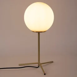 Art deco tafellamp messing met opaal glas 45,5 cm - Pallon