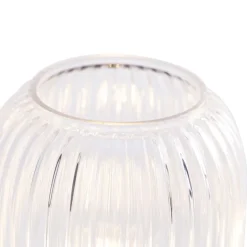 Art deco tafellamp messing met glas - Banci