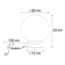 Art deco tafellamp messing met roze glas - Pallon