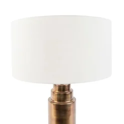 Art deco tafellamp met kap wit 50 cm - Bruut