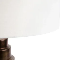 Art deco tafellamp met kap wit 50 cm - Bruut