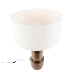 Art deco tafellamp met kap wit 50 cm - Bruut