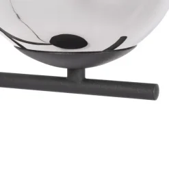 Art Deco tafellamp zwart en smoke glas - Flore