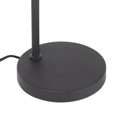 Art Deco tafellamp zwart en smoke glas - Flore