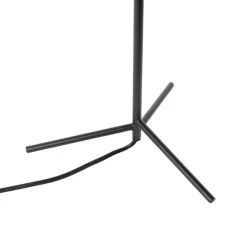 Art deco tafellamp zwart met smoke glas 45,5 cm - Pallon