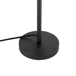 Art deco tafellamp zwart met smoke glas - Bizle