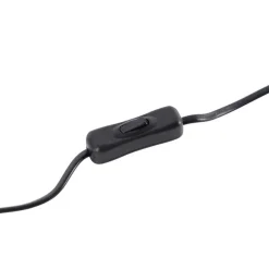 Art Deco tafellamp zwart met smoke glas - Banci