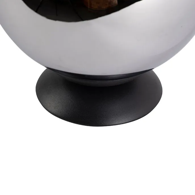 Art deco tafellamp zwart met smoke glas - Pallon