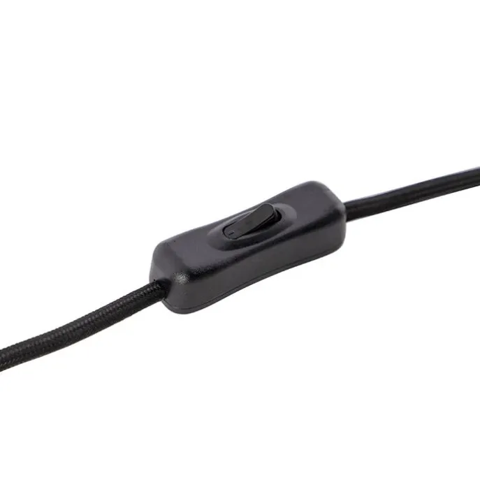 Art deco tafellamp zwart met smoke glas - Pallon