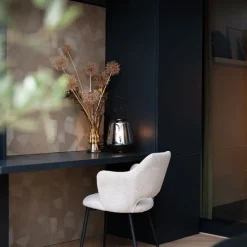 Art deco tafellamp zwart met smoke glas 23 cm - Kevin