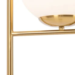 Art Deco vloerlamp goud en opaal glas - Flore