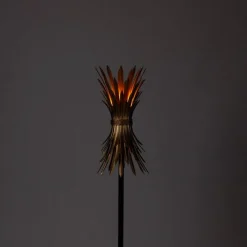 Art Deco vloerlamp goud met zwart - Wesley