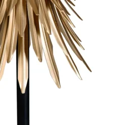 Art Deco vloerlamp goud met zwart - Wesley