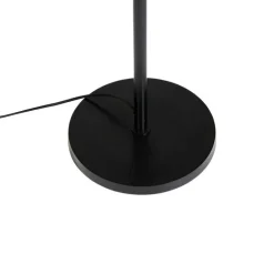 Art Deco vloerlamp goud met zwart - Wesley