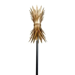 Art Deco vloerlamp goud met zwart - Wesley