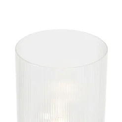 Art Deco vloerlamp goud met glas 2-lichts - Laura