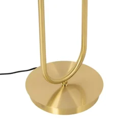 Art Deco vloerlamp goud met glas 2-lichts - Laura