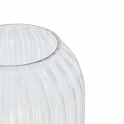 Art Deco vloerlamp messing met helder glas - Rid