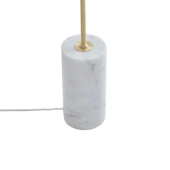 Art Deco vloerlamp messing met helder glas - Rid