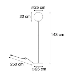 Art deco vloerlamp messing met groen glas - Pallon
