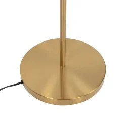 Art deco vloerlamp messing met groen glas - Pallon