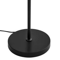 Art Deco vloerlamp zwart met smoke glas - Vidro