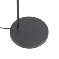 Art Deco vloerlamp zwart met glas smoke - Flore