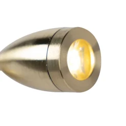 Art deco wandlamp goud met USB en grijze kap - Brescia