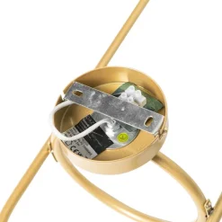 Art deco wandlamp goud met wit glas - Isabella