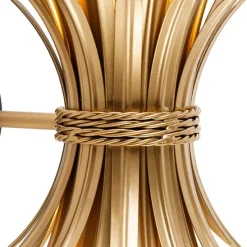 Art Deco wandlamp goud met zwart - Wesley